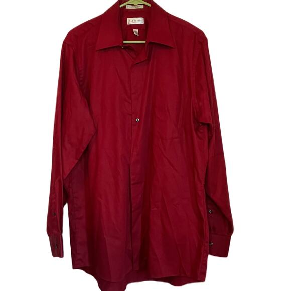Van Heusen Cranberry Wrinkle Free LS Dress Shirt 16 34/35 - Picture 1 of 3
